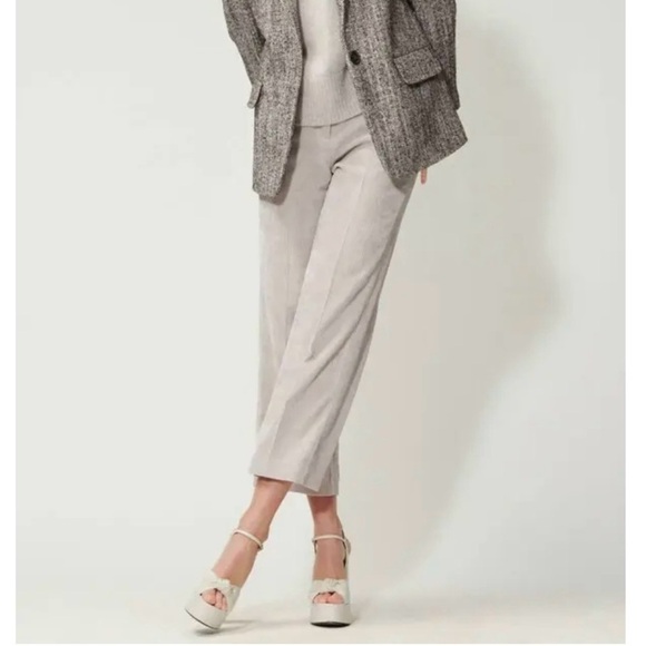 LUISA CERANO SMART Lightweight Corduroy Cord Wide LEG TROUSER OFFICE NWT 16